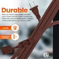 thumbnail image 3 of 6 Feet Brown Extension Cord, 3 Outlet, 2 Prong, 16 Gauge Cable, Heavy Duty, Indoor use - by Revpex, 3 of 7