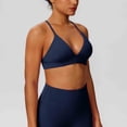 thumbnail image 5 of EaskTriop Women's V Neck Strappy Sports Bras - Wireless Padded Yoga Top Seamless Deep V Neck Bralette Workout Tank Tops for Women, 5 of 6