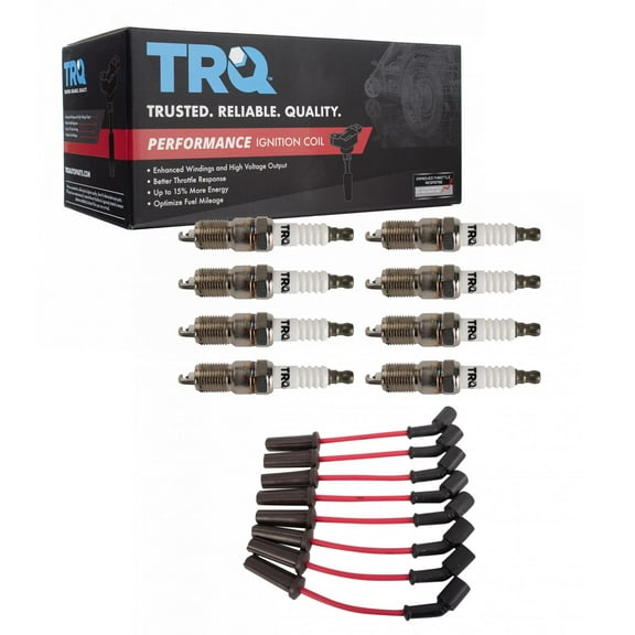 TRQ Spark Plugs & Wire Set Fits 2009-2014 Cadillac 2010-2015 Chevrolet GMC TKA05737