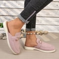 thumbnail image 3 of Dakaela Mules for Women Suede Slip on Flats Shoes Comfortable Closed Toe Backless Dress Slides Loafers 2026 for Business Work Casual Pink 8.5, 3 of 8
