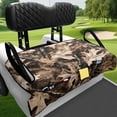 thumbnail image 4 of XYZCANDO Brown Camo Leaf 2-Seat Golf Cart Seat Cover - Terry Cloth Non-Slip Cover with 4 Front Pockets Compatible with EZGO & Club Car, 4 of 8