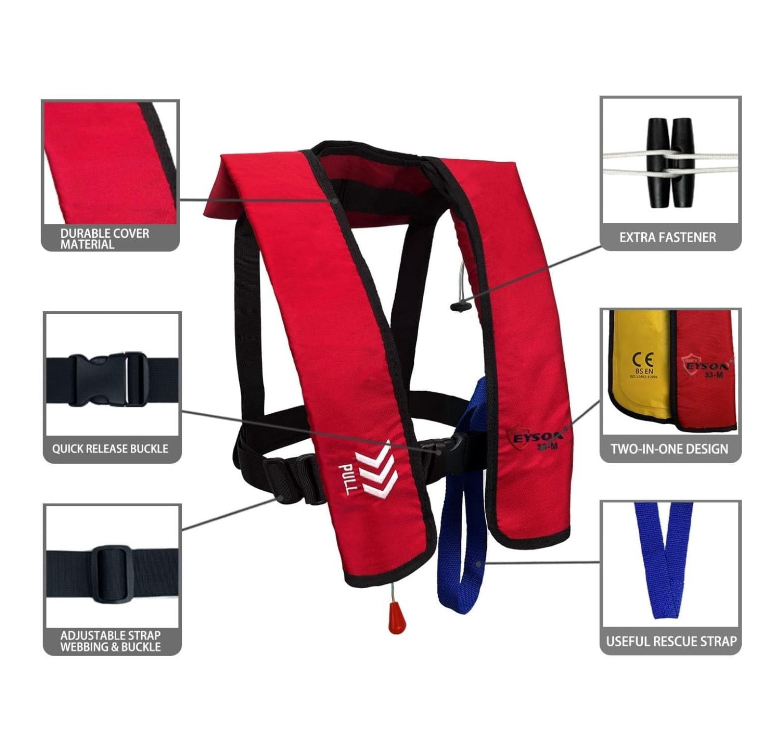 Inflatable Life Inflatable Life Vest for Adult Classic Manual