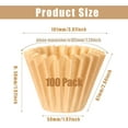 100 Count Unbleached Coffee Filters, 4-5 Cup Natural Basket Coffee ...