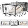 thumbnail image 3 of Shoe Storage, 12 Pack Shoe Organizer for Closet, Shoe Boxes Clear Plastic Stackable Shoe Containers with Lids for Size 10, 3 of 18