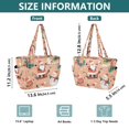 thumbnail image 4 of FORMRS Tote Bag for Women Quilted Large Capacity Travel Work Carry On Shoulder Handbag, Pink Christmas Santa, 4 of 7