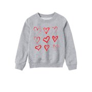 Luiyenes Children Boys Or Girls Crew Neck Pullover Sweatshirt Matching Apparel Christmas Print Long Sleeve Shirt Family Matching Pullover Parent Child
