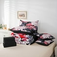 thumbnail image 6 of Homewish Teens Chic Flowers 7-Piece Twin Bedding Sets,Exotic Style Bedding Comforter Set,Botanical Plants Floral Breathable Sheet Sets,Luxury Bedroom Decor,Reversible, 6 of 8