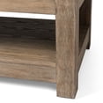 Maven Lane Paulo Wooden Coffee Table In Weathered Brown Finish