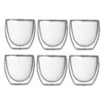 thumbnail image 1 of 6-Piece Set of 80ml Double-Walled Glass Tumblers for Espresso & Tea Heat Insulated, 1 of 4