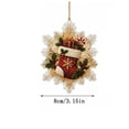 thumbnail image 2 of 6 Pcs Christmas Wooden Diamond Painting Ornament Kit,Round DIY Diamond Art Hanging Pendant Set with Pattern,Handmade Craft Supplies for Christmas Tree Decor,Holiday Family J, 2 of 5
