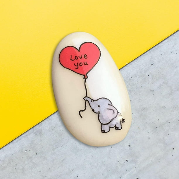 Word Rocks, Lettering Stone Keepsake, Creative Collectible Lucky Charm Painting Rocks, Piedras grabadas para el Día de San Valentín Regalo del Estilo A Macarena Piedra de letras