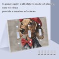 thumbnail image 3 of Yayeee Toggle Light Switch Wall Plate 2-Gang 4.56"x4.48" Decorative Outlet Cover, Gray Dog Artist, 3 of 7