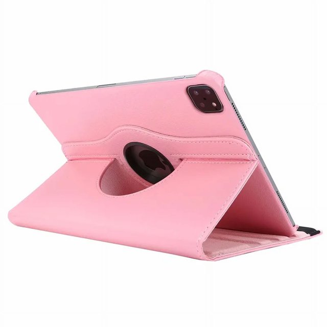 For iPad 2021 Case 12.9 Tablet Case 360 Rotating Leather Stand Protective Cover For iPad Pro 12 9 Case 2022 2021 2020 2017 2015 pink iPad 12.9 2022 6th