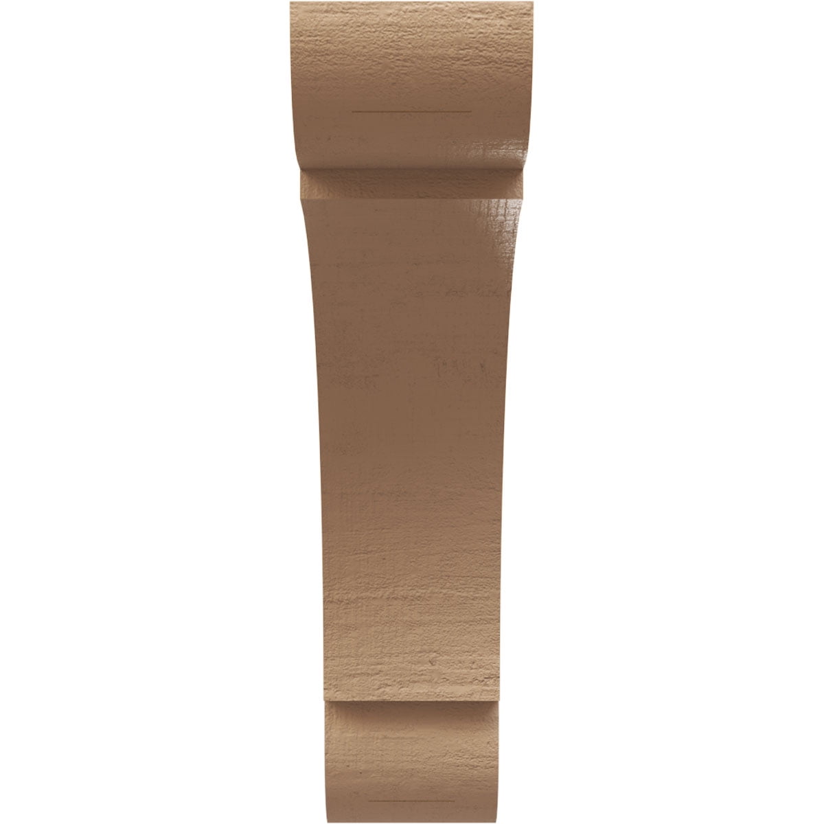 4"W x 16"D x 16"H Thin Olympic Rough Cedar Woodgrain TimberThane Corbel, Primed Tan