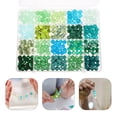 thumbnail image 1 of PENIKOKO 1Set Assorted Color Green Glass Beads for Necklace Bracelet Making with Storage Box, 1 of 6