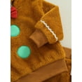 thumbnail image 6 of Suealasg Toddler Kids Baby Girl Boy Christmas Outfit Gingerbread Man Long Sleeve Hooded Sweatshirt Long Pant 1T 2T 3T 4T 5T Little Boy Girls Christmas Clothes, 6 of 8