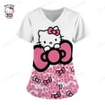 V-Neck Pocket Care Workers T-Shirt Tops Clinic Working Clothing Women ...