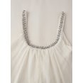 thumbnail image 5 of ​​​HH TRAF Verano Mujer Nuevas Tops Hombros Descubiertos Sin Mangas Cuello Redondo Mujer Gema Cuentas Espalda Descubierta Sexy Sólido Mullido Tops Cortos Mujer, 5 of 5