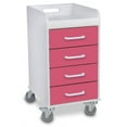 thumbnail image 2 of TrippNT 51087 Almond Polyethylene Compact 4 Drawer Locking Cart - 14 x 27 x 19 in., 2 of 7