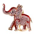 thumbnail image 1 of Lindo llavero de elefante de aleación de zinc con colgante de diamantes de imitación, pequeños adornos, accesorios decorativos para mujer, rojo estándar, 1 of 12