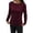 a-33RD17, variant on Womens Contrast Trim Round Neck Long Sleeve Slim Fit Knit TShirt For Daily Wear Layering Casual Everyday Outings Beige XL