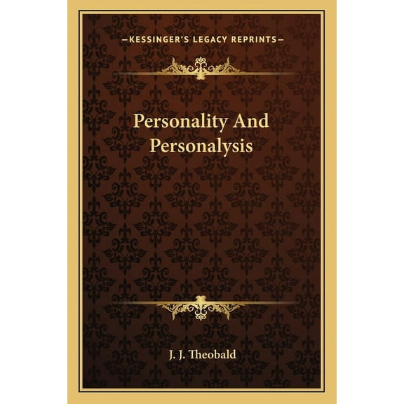 Personality And Personalysis (Paperback)