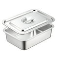 thumbnail image 4 of Shoreew Flat Bottom Square Basin Stainless Steel Extra Deep Lasagna Baking Pan with Lid Non-stick Roasting Casserole Dish, 4 of 7