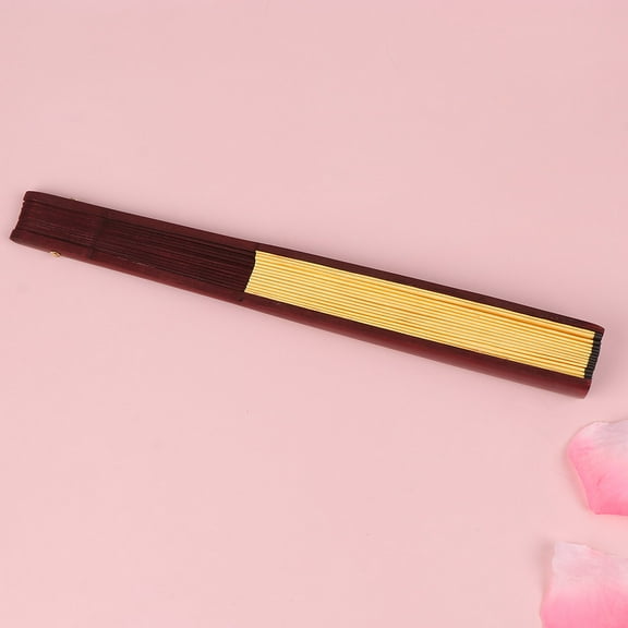 ORDDIART 2Pcs Chinese Style Foldable Fans Wood 8Inch Personalizable Decoration Dancing Weddings