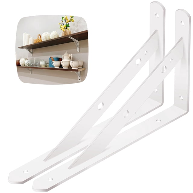 Soportes de estantería Hyznengu, resistentes, de 20 pulgadas, blancos, 300 kg