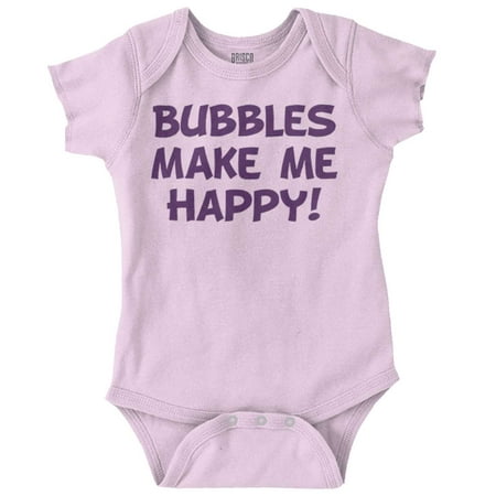 

Brisco Brands Bubbles Make Me Happy Fun Playtime Unisex Baby Bodysuits