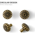 thumbnail image 3 of Goo-Ki 12 Pack Vintage Bloom Antique Brass Cabinet Knobs, Drawer Pulls for Kitchen, Dresser Cabinet Hardware, 1-1/4 Inches Diameter Handles, 3 of 8