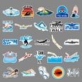 thumbnail image 3 of Pegatinas de natación, paquete de 50 pegatinas estéticas impermeables para botella de agua, calcomanía para portátil, casco, teléfono, parachoques, bicicleta, monopatín, 3 of 5