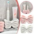 thumbnail image 2 of Yiokii Bow Toothbrush Holder, Cute Ceramic Electric Toothbrush Holder, Pink Bow Shaped Toothbrush Holder Bathroom Home Cotertop Decor Accories, 2 of 8