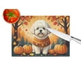 thumbnail image 4 of Carolines Treasures DAC1020LCB 15 x 12 in. Unisex Bichon Frise Fall Glass Cutting Board - Large, 4 of 5