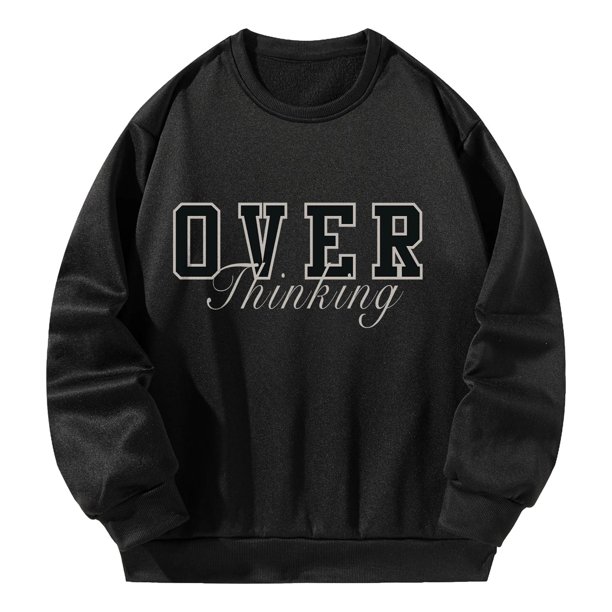 Sudadera con cuello redondo para mujer, ropa deportiva informal negra para viajes de vacaciones de primavera XL Yuyangstore sudadera para mujer
