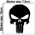 thumbnail image 2 of 2 x PVC Stickers Skull Punisher Black Red Decal B 27, 2 of 5