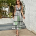thumbnail image 5 of Vestido De Noche De Lujo Sin Mangas Para Mujer, Abstract Geometrical Vestido De Fiesta, 5 of 5