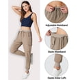 thumbnail image 3 of Women's Lightweight Hiking Cargo Pants Quick Dry Outdoor Joggers with Elastic Waist Button & Pockets XS, 3 of 6