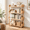 Oak-4-tier, variant on 5-tier Wooden Open Bookcase Oak