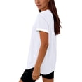 thumbnail image 5 of fatyb Workout Tops for Women Short Sleeve Color Block Running Shirts Womens Lightweight Athletic Tee, 5 of 7