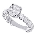 thumbnail image 3 of 14K White Gold Cathedral Setting Diamond 3/4 Eternity Engagement Ring 3.60 TCW, 3 of 6