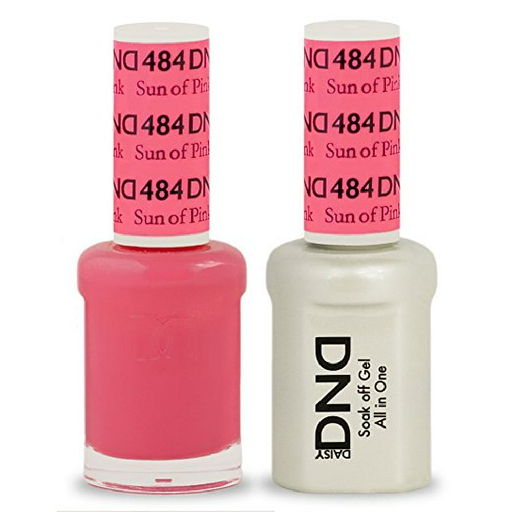 DND Nail Polish Gel & Matching Lacquer Set (484 Sun of Pink