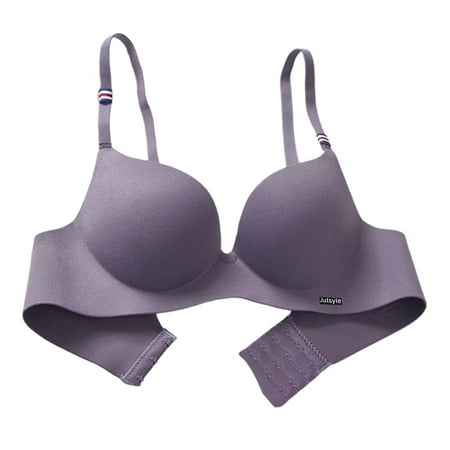 

Bras for Women Ice Silk Bra Push Up Lingerie Seamless Bralette Female Underwear Dark Gray 80A 80B