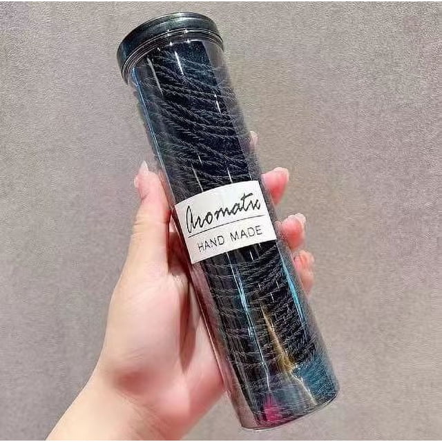 Barril 100 banda para el cabello básica sin costuras hilo antideslizante cuerda para el cabello cola de caballo alta cuerda para el cabello que no daña la banda de goma para el cabello