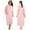 Pink, variant on Fleece Robe For Women with Side Pockets ,Lightweight Plush Warm Bathrobe, Fluffy Fuzzy Waffle Long Robes,Shower Spa Homewear , L , Gray
