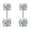 Platinum Plated Silver, variant on Earring Jackets with Cubic Zirconia – Sterling Silver, Adjustable Drop Design – 1.50 CTW (5.25mm & 6.50mm Stones) - Platinum Plated Silver