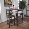 thumbnail image 2 of DHP Harper 3 Piece Pub Set, Kitchen & Dining Room, Brown & Black, 2 of 18