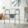 thumbnail image 3 of McKesson Folding Commode Chair, 8 qt Bucket - Steel Frame, 13.25 in Wide, 4 Ct, 3 of 3
