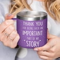 thumbnail image 5 of 14oz Insulated Coffee Tumbler Mug - Thank You for Listening - Thank You, Appreciation, Birthday Gift for Women, Men, Teacher, Boss, Coworker, Friend - Travel Cup with Lid, Straw, 5 of 10