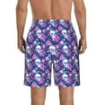 thumbnail image 3 of KLL Skull Flower Men's Casual Summer Beach Shorts Hawaiian Shorts with Pockets-3X-Large, 3 of 5